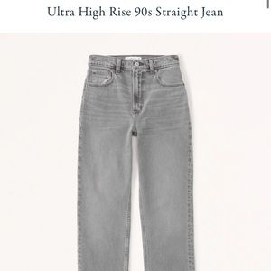 Abercrombie, the 90s straight ultra high rise, jean. Curve love